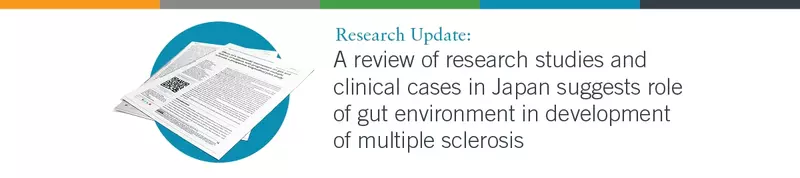 A review of research studies and clinical cases in Japan suggests role of gut environment in development of multiple sclerosis