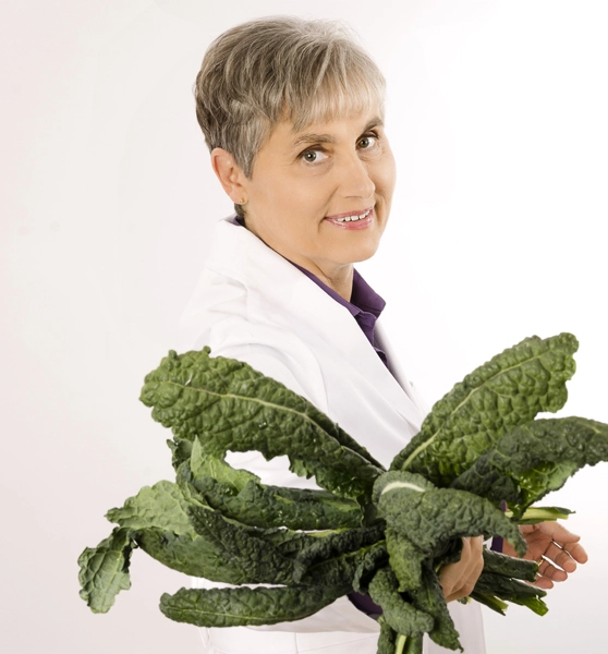 Dr. Terry Wahls holding vegetables