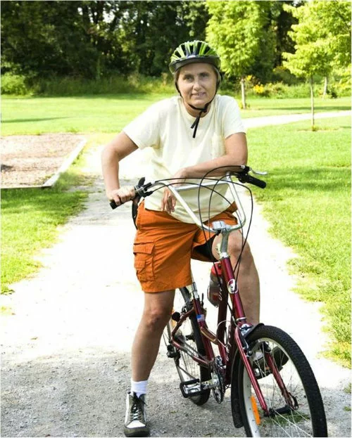 Dr. Terry Wahls on bike